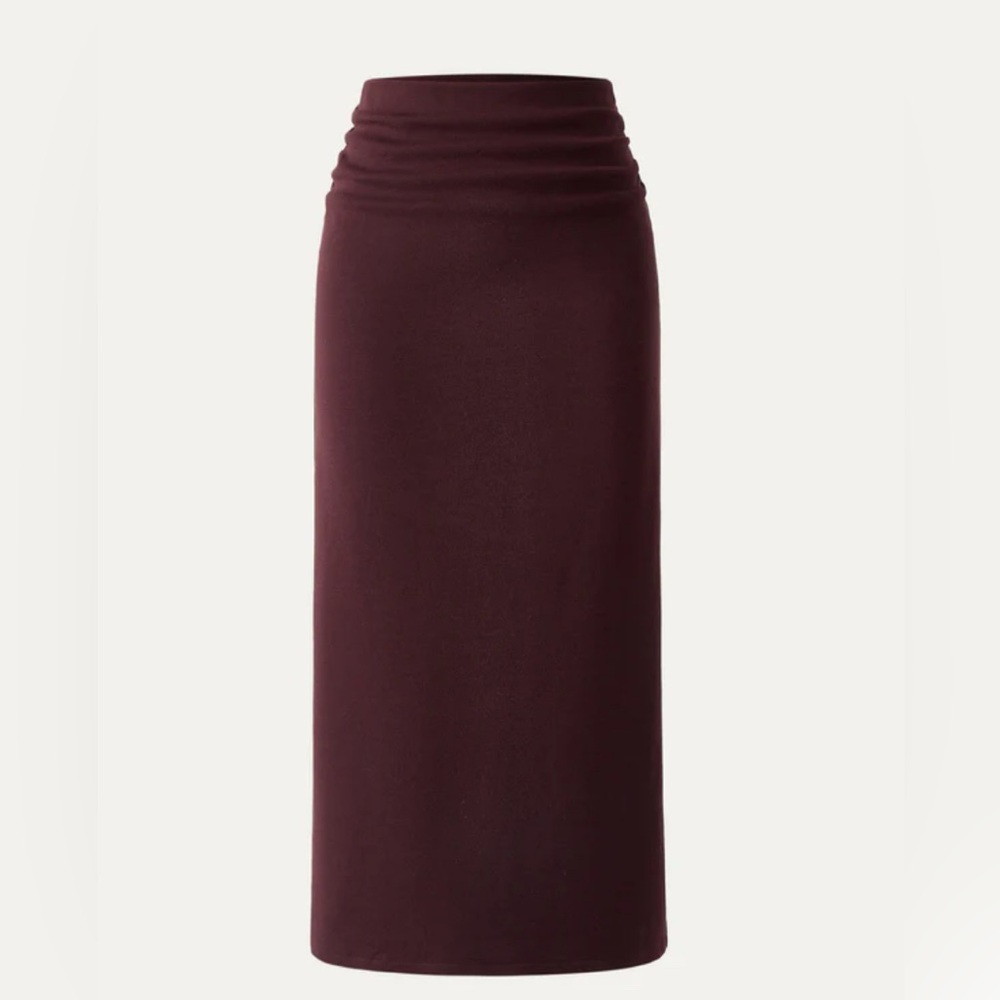 OGL MaxWarm Ruched Side Pencil Maxi Skirt